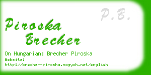 piroska brecher business card